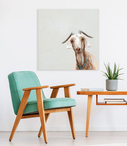 Clever Goat Canvas Wall Art