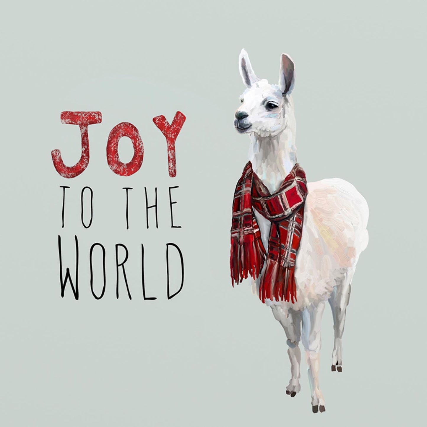 Holiday - Joy To The Llama Canvas Wall Art