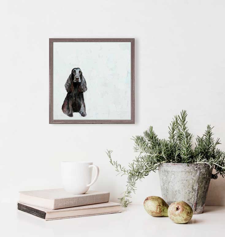 Best Friend - Black Cocker Spaniel Mini Framed Canvas