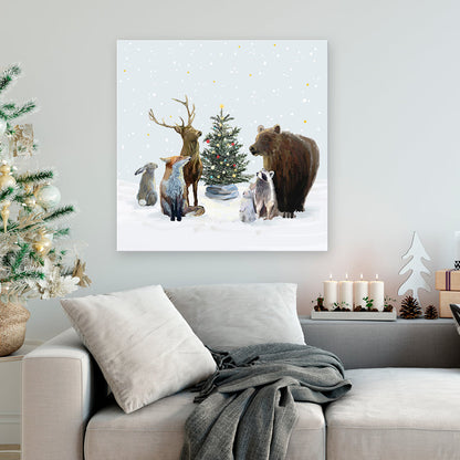 Holiday - Christmas Carolers Canvas Wall Art - GreenBox Art