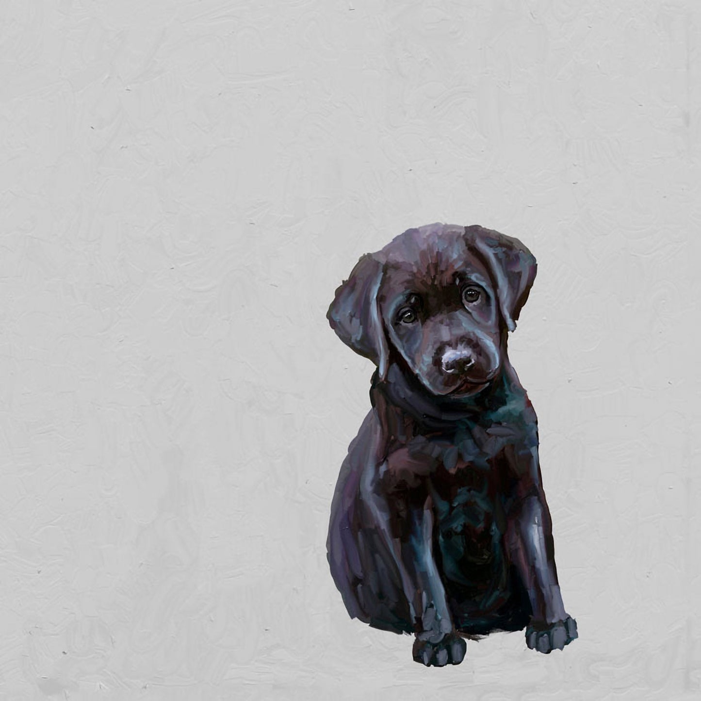 Best Friend - Black Lab Pup Canvas Wall Art