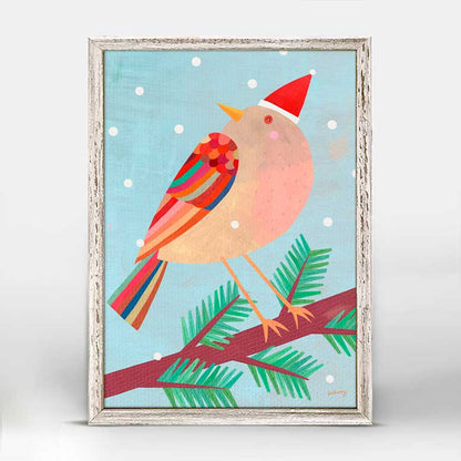Holiday - Festive Bird Mini Framed Canvas