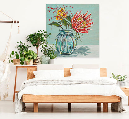 Sweet Protea Canvas Wall Art - GreenBox Art