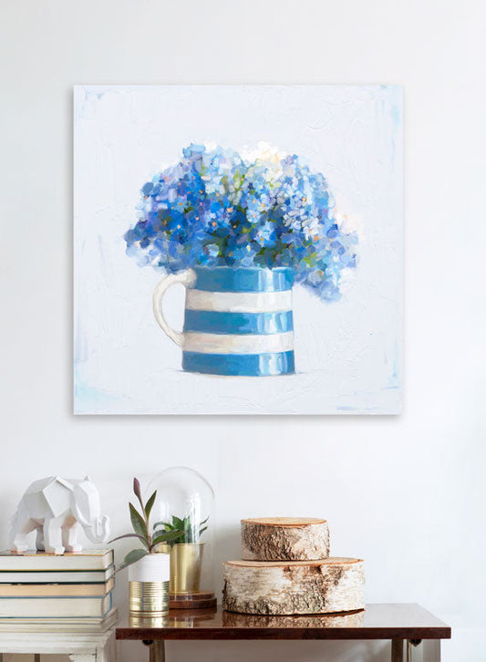 Dreaming In Blue - Forget Me Nots Canvas Wall Art - GreenBox Art