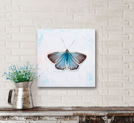 Dreaming In Blue - Butterfly 2 Canvas Wall Art - GreenBox Art