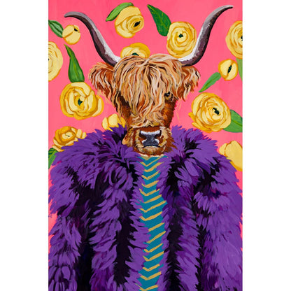 Furry Fashionistas - Diva Cow Canvas Wall Art