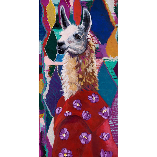 Furry Fashionistas - Lavish Llama Canvas Wall Art - GreenBox Art