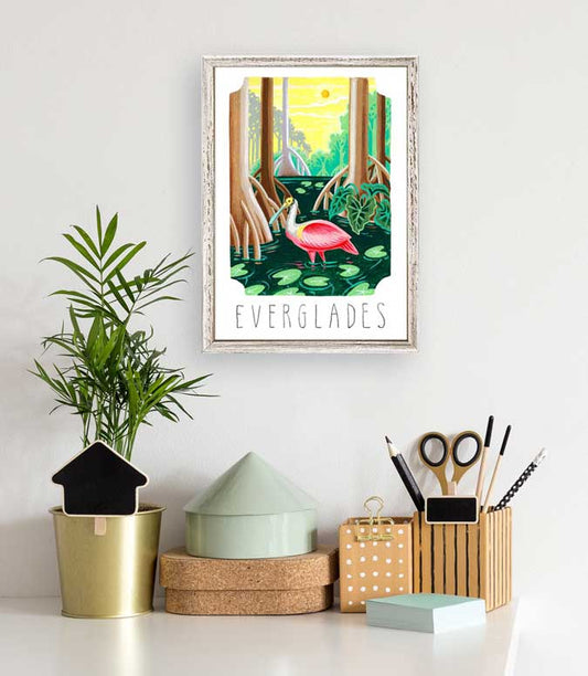 National Parks - Everglades Mini Framed Canvas - GreenBox Art