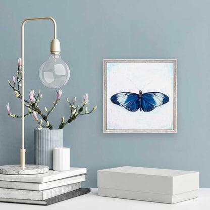 Dreaming In Blue - Butterfly 3 Mini Framed Canvas