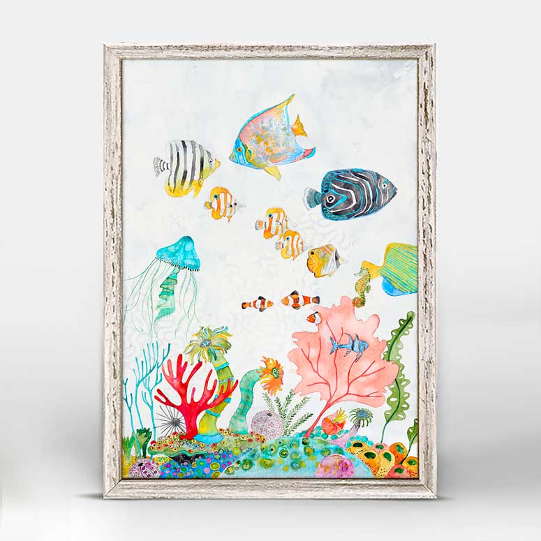 Underwater Garden Mini Framed Canvas - GreenBox Art