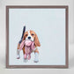Best Friend - Beagle And Bunny Mini Framed Canvas
