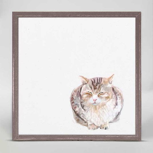 Feline Friends - Sleepy Cat Loaf Mini Framed Canvas