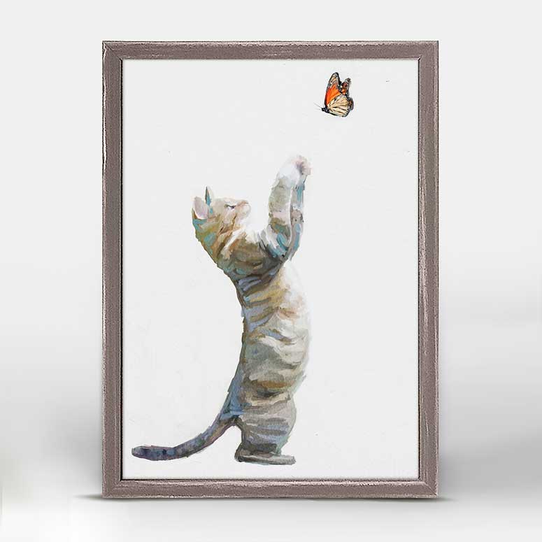 Feline Friends - Tabby Makes A Friend Mini Framed Canvas