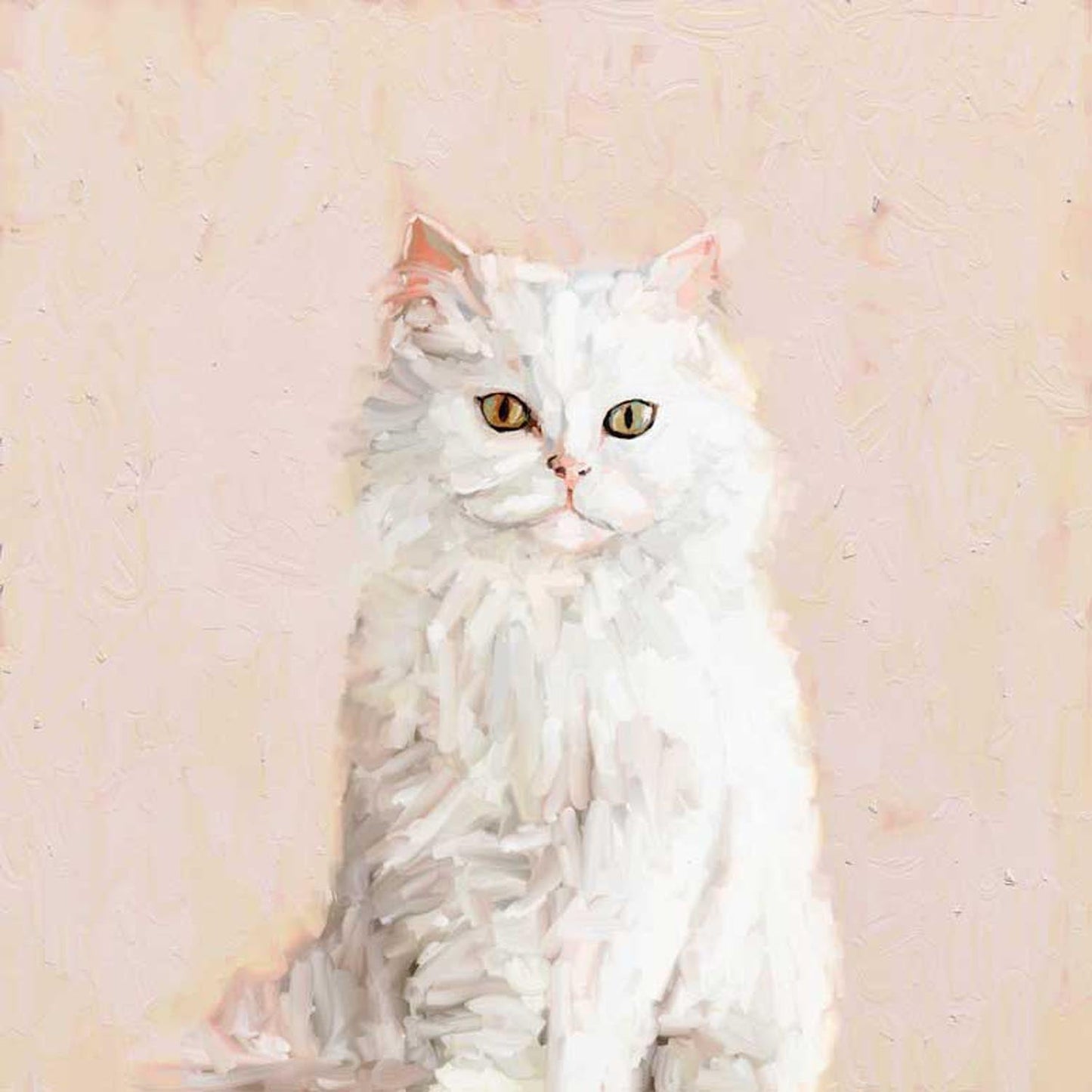 Feline Friends - White Persian Canvas Wall Art
