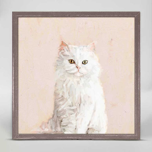Feline Friends - White Persian Mini Framed Canvas