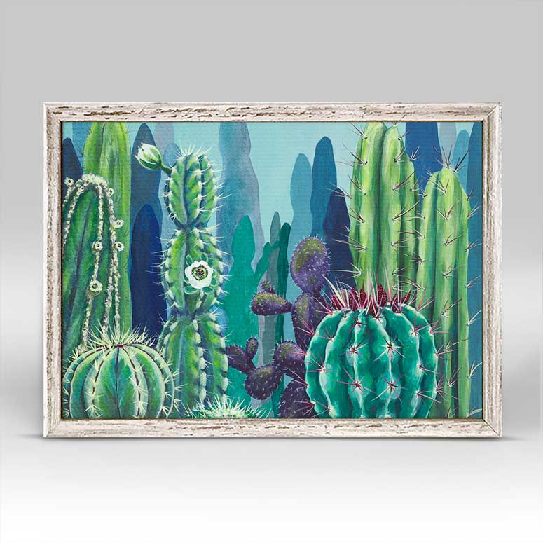 Cactus Jungle Mini Framed Canvas - GreenBox Art