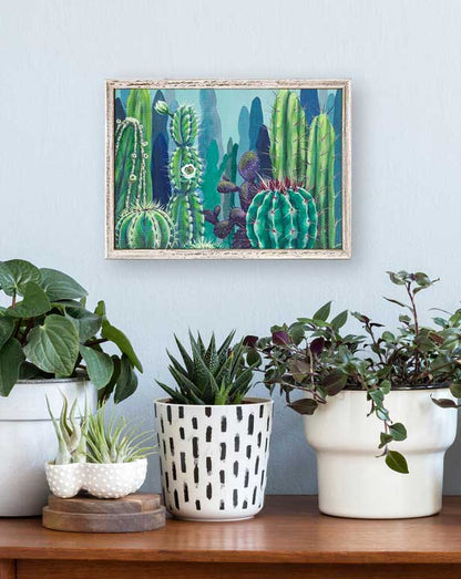 Cactus Jungle Mini Framed Canvas