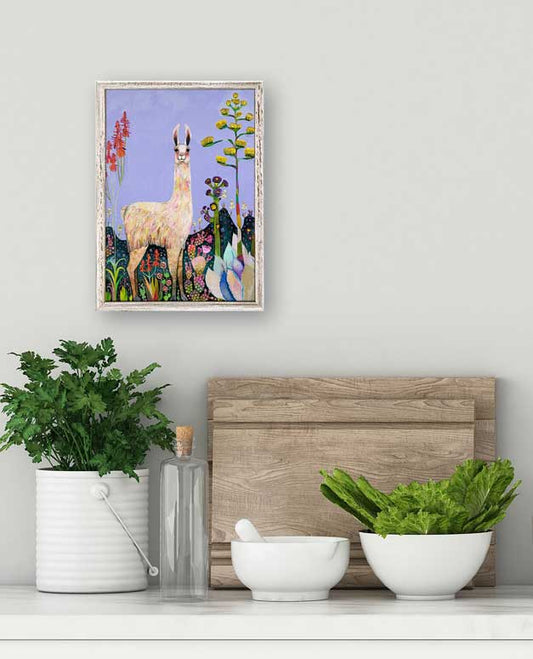 Tall Girl - Lavender Mini Framed Canvas - GreenBox Art