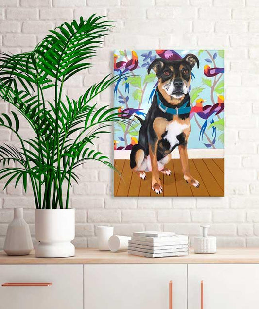 Dog Tales - Hoagie Canvas Wall Art - GreenBox Art