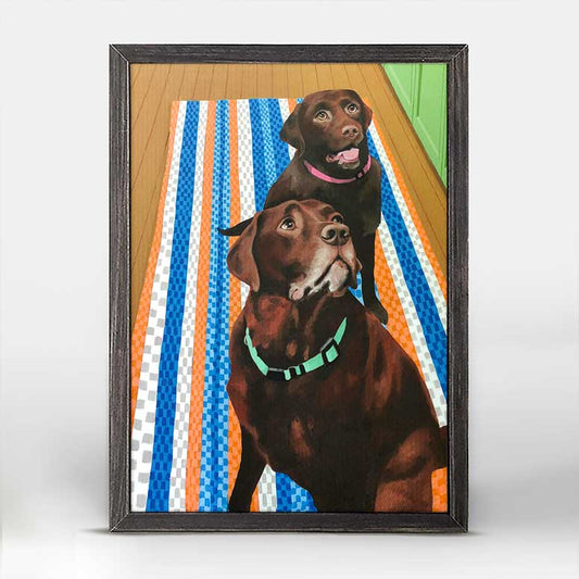 Dog Tales - Mocha And Nate Mini Framed Canvas