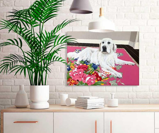 Dog Tales - Huddy Canvas Wall Art - GreenBox Art