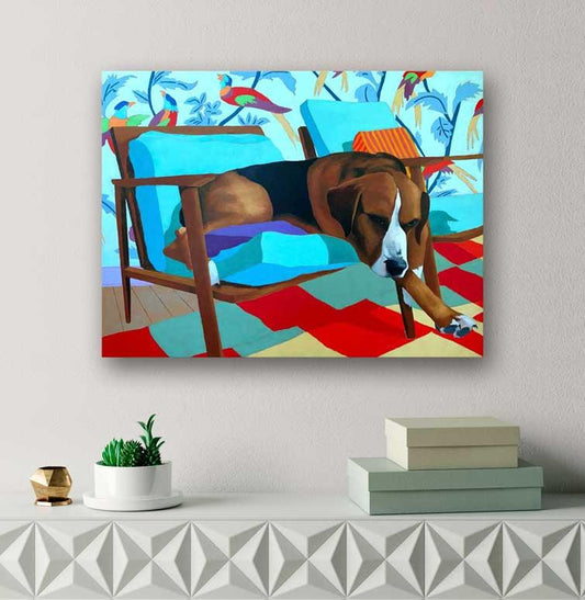 Dog Tales - Lucky 1 Canvas Wall Art - GreenBox Art