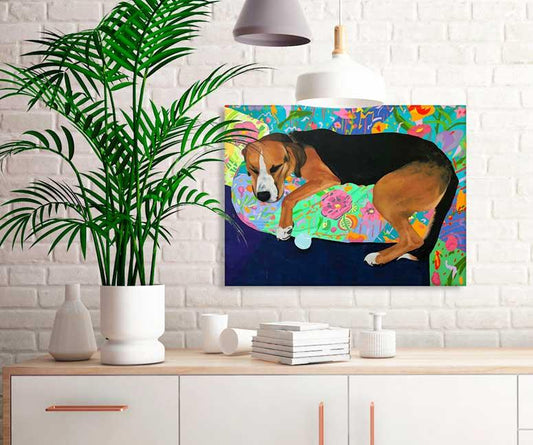 Dog Tales - Lucky 2 Canvas Wall Art - GreenBox Art