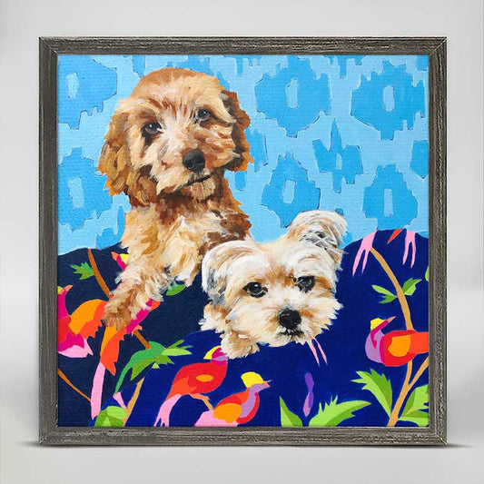 Dog Tales - Josie And Giovanni Mini Framed Canvas