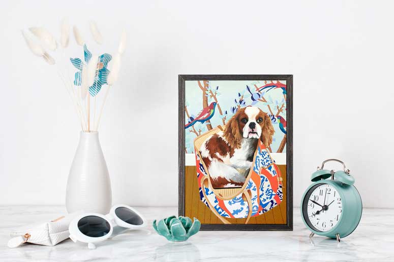 Dog Tales - Louie Mini Framed Canvas
