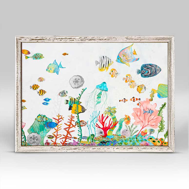 Underwater Garden World Mini Framed Canvas