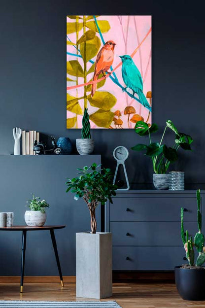 Lovebirds - Only You Canvas Wall Art