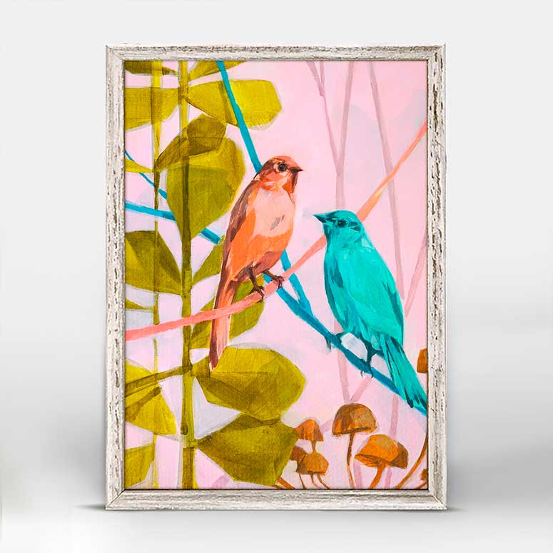 Lovebirds - Only You Mini Framed Canvas