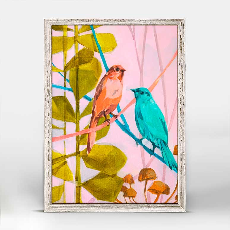 Lovebirds - Only You Mini Framed Canvas - GreenBox Art