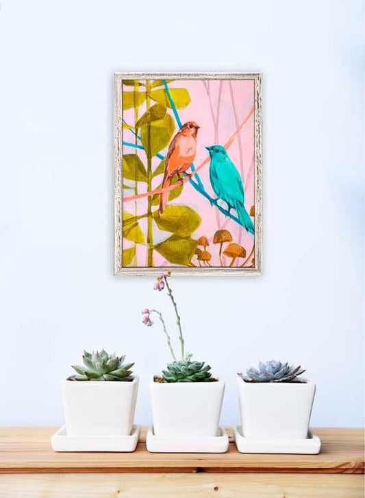 Lovebirds - Only You Mini Framed Canvas - GreenBox Art