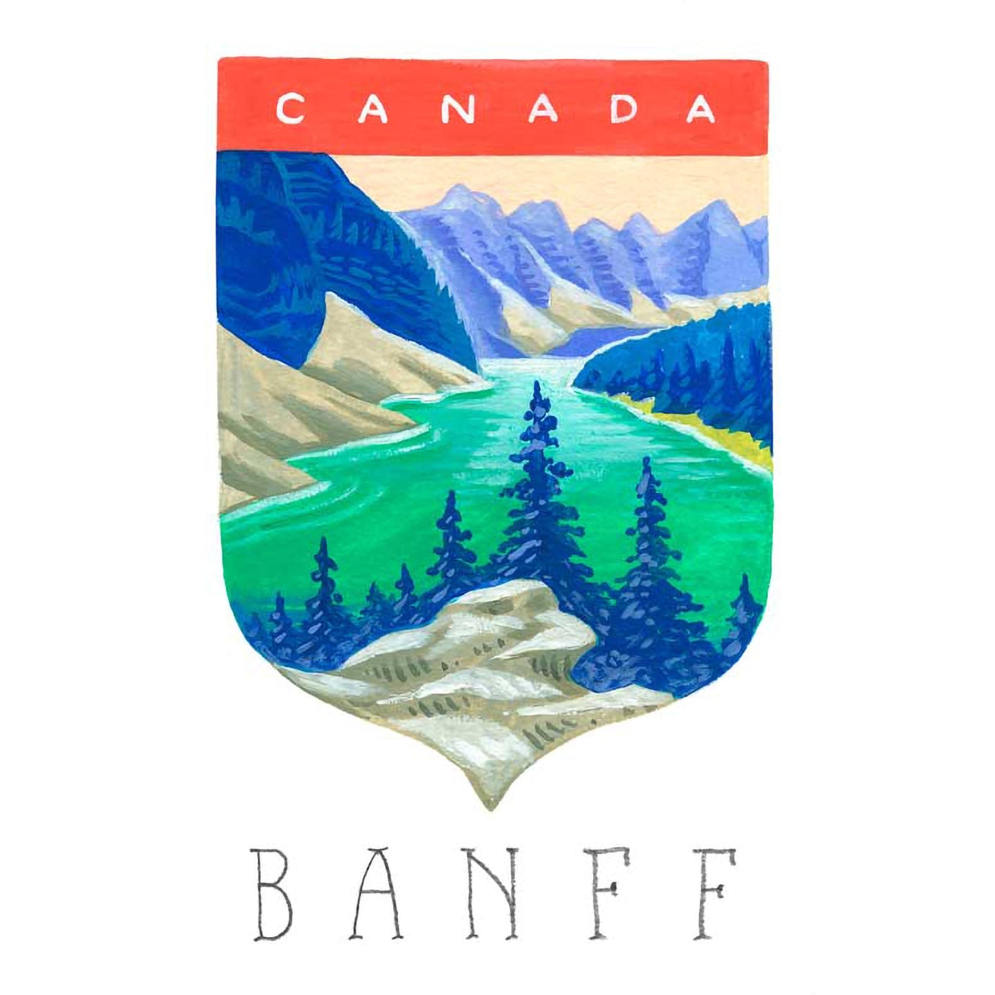 National Parks - Banff Canvas Wall Art - GreenBox Art
