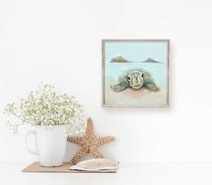 Mokulua Turtle Mini Framed Canvas