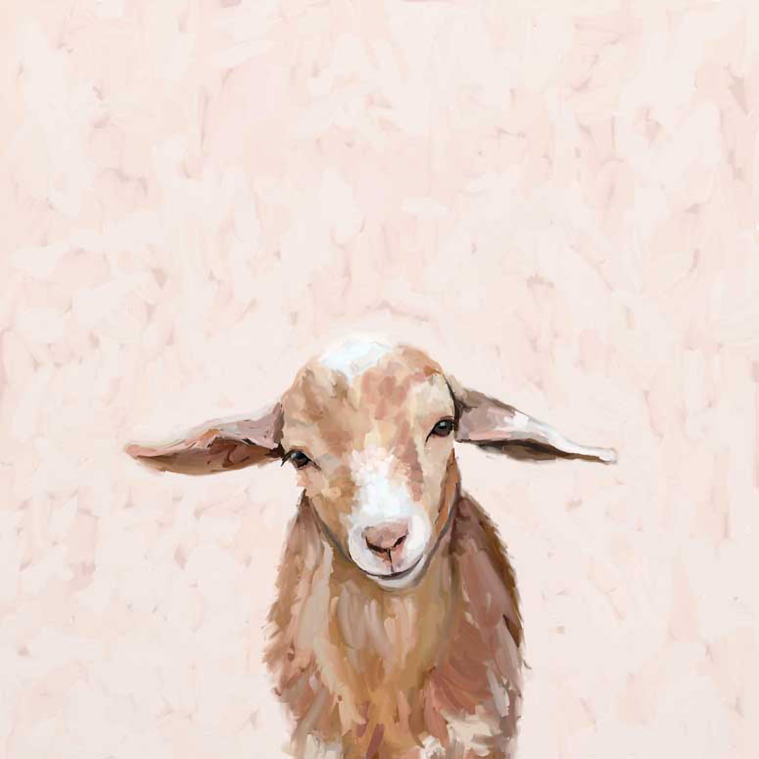 Happy Goat Thoughts Canvas Wall Art - GreenBox Art