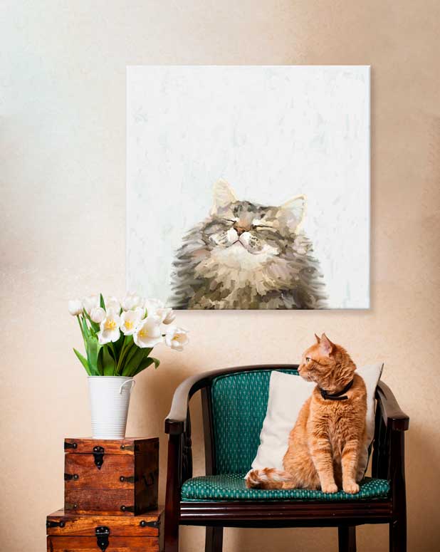 Feline Friends - Cat Bliss Canvas Wall Art