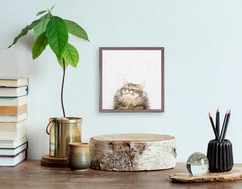Feline Friends - Cat Bliss Mini Framed Canvas