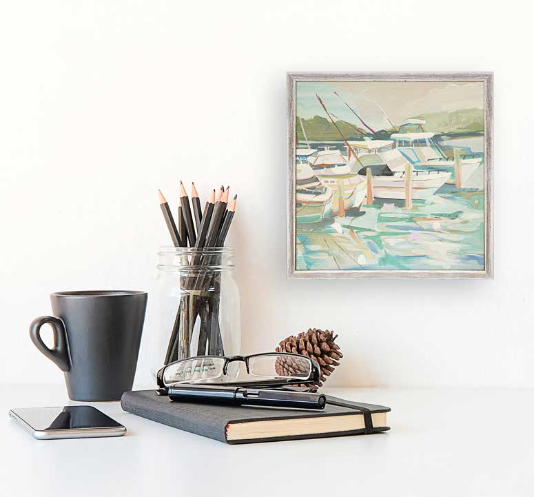 Anchored In Mini Framed Canvas