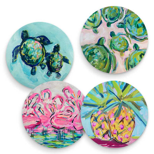 That Tropical Feeling - Set of 4 Coaster Sets - GreenBox Art