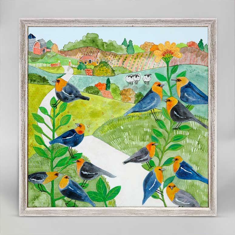 Blackbird Farm Mini Framed Canvas