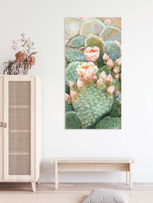 Cactus Garden - Desert Blooms Canvas Wall Art