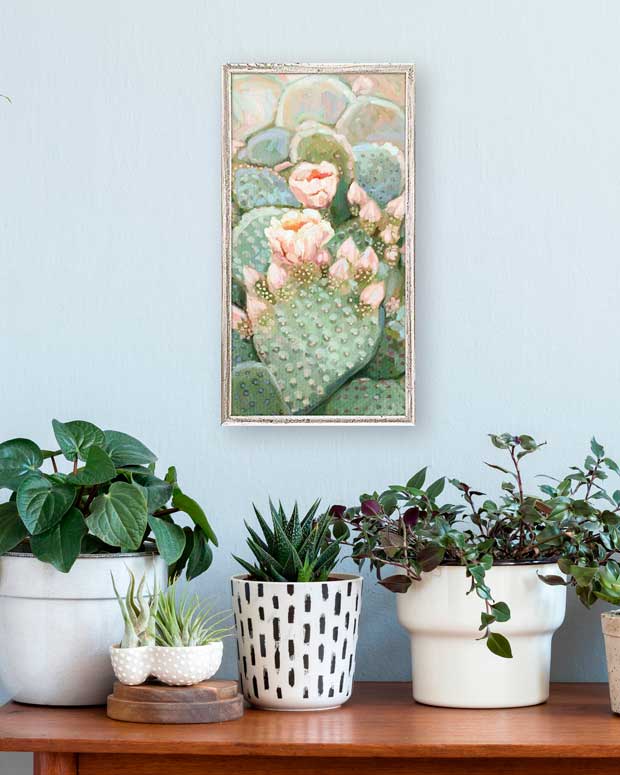 Cactus Garden - Desert Blooms Mini Framed Canvas