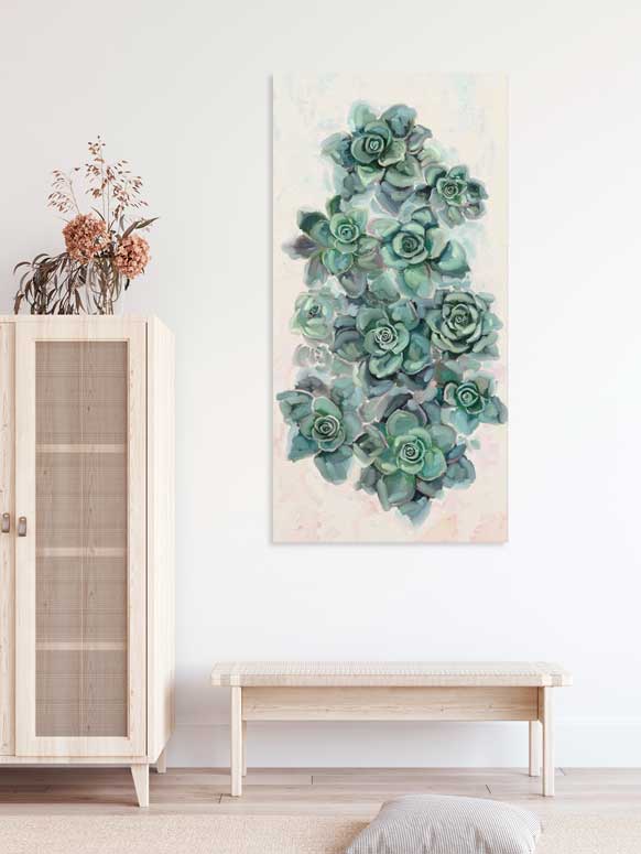 Cactus Garden - Succulent Wall Canvas Wall Art - GreenBox Art