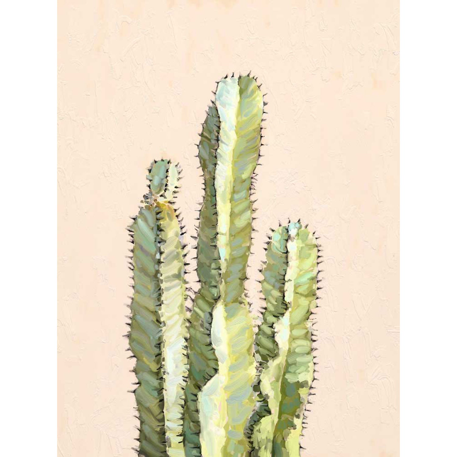 Cactus Garden - Trio Of Trunks Canvas Wall Art - GreenBox Art