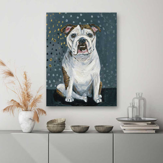 Bulldog Eyes Canvas Wall Art