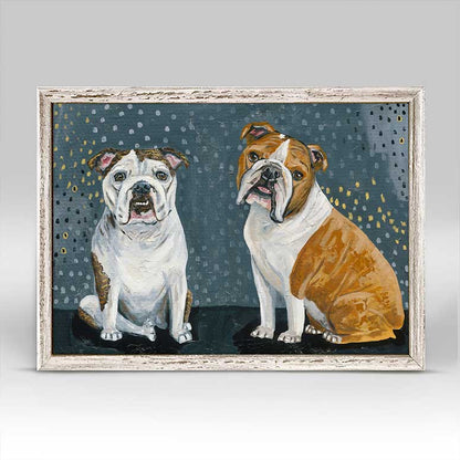 Bulldogs Mini Framed Canvas - GreenBox Art