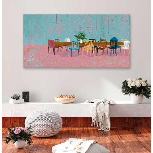 Pull Up A Chair Canvas Wall Art