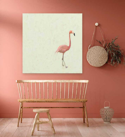 Flamingo Walk Canvas Wall Art - GreenBox Art